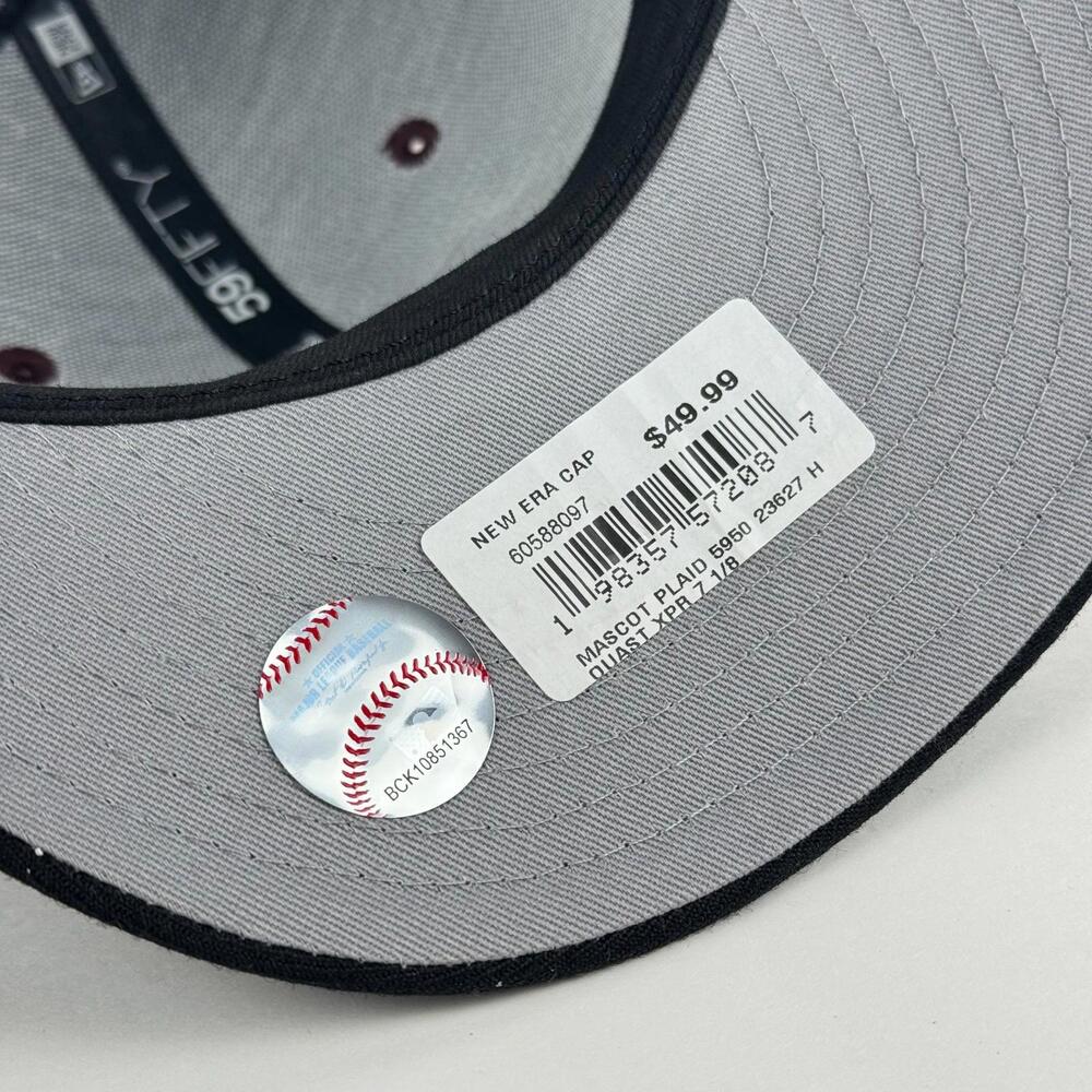 New Era 59Fifty Houston Astros Sz 7 1/8 MLB Plaid Flannel Mascot Fitted Hat NWT - Picture 5 of 6